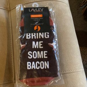 Lavley Bacon socks OS NWT